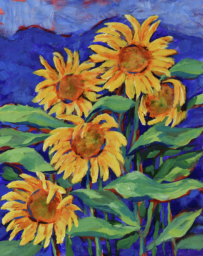 Sunflowers Painting by David Dorrell