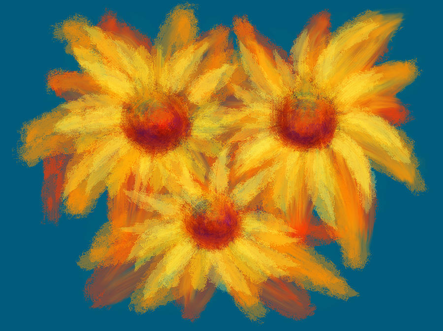 Sunflowers For Freedom 11 Digital Art by Iris Richardson
