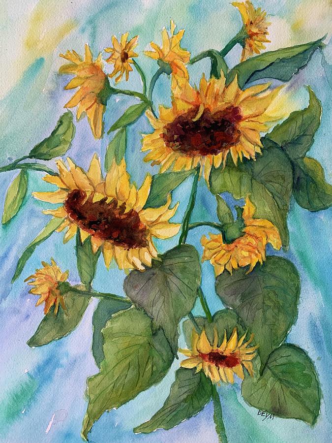 Sunflowers for Peace Painting by Clara Sue Beym