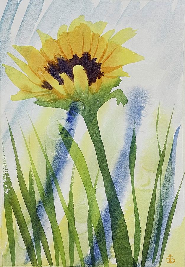 Sunflowers for Ukraine #2 Painting by Cindy Bale Tanner