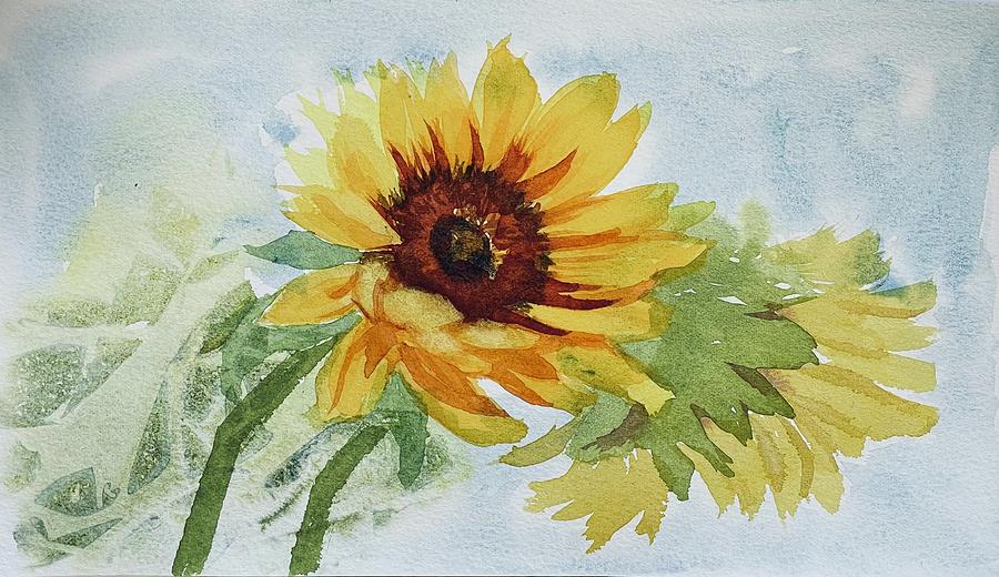 Sunflowers for Ukraine #20 Painting by Cindy Bale Tanner
