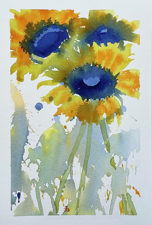 Sunflowers for Ukraine #277 Painting by Cindy Bale Tanner