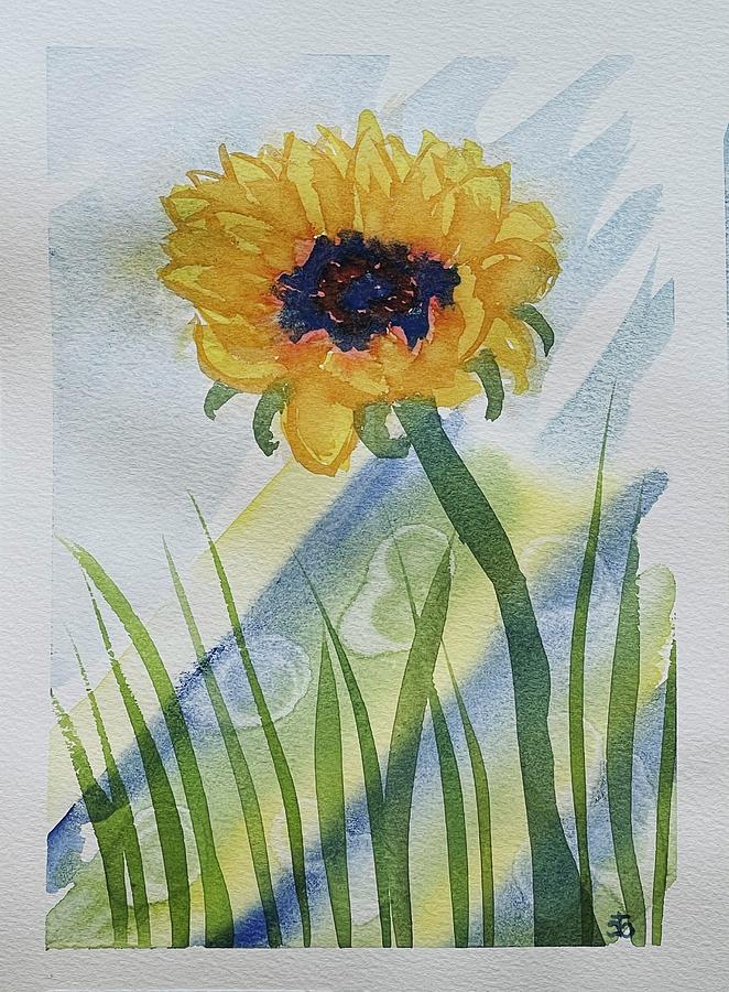 Sunflowers for Ukraine #3 Painting by Cindy Bale Tanner