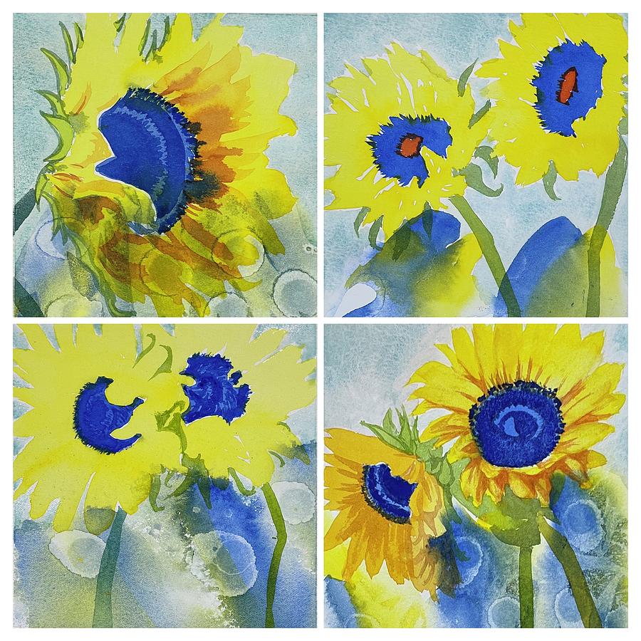 Sunflowers for Ukraine #307 Painting by Cindy Bale Tanner