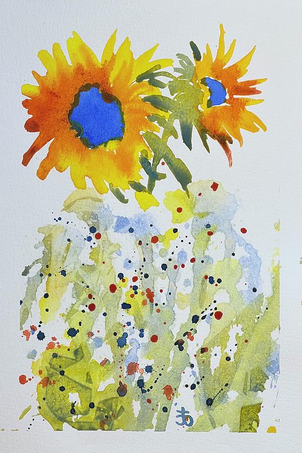 Sunflowers for Ukraine #316 Painting by Cindy Bale Tanner