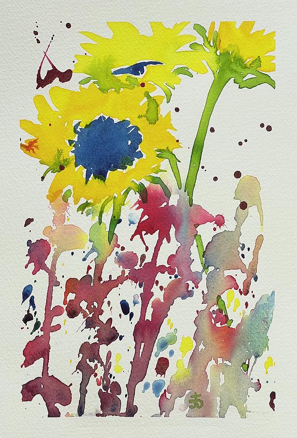 Sunflowers for Ukraine #333 Painting by Cindy Bale Tanner