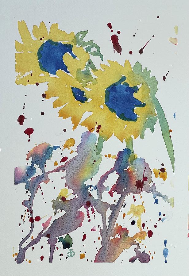 Sunflowers for Ukraine #334 Painting by Cindy Bale Tanner