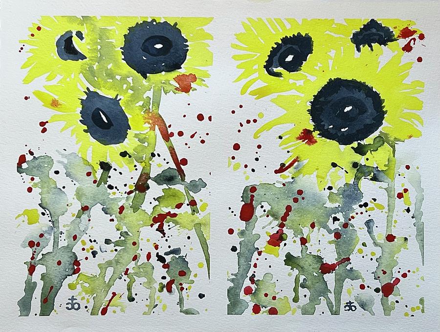 Sunflowers for Ukraine #343 Painting by Cindy Bale Tanner