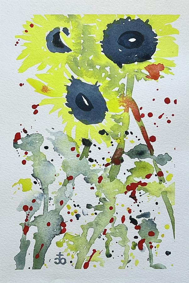Sunflowers for Ukraine #344 Painting by Cindy Bale Tanner