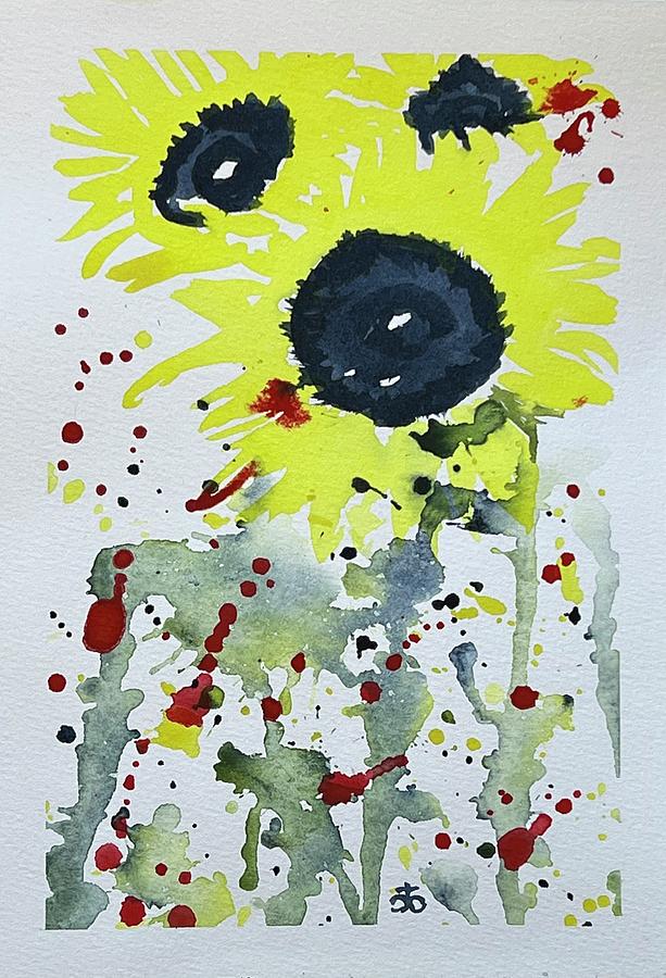 Sunflowers for Ukraine #345 Painting by Cindy Bale Tanner