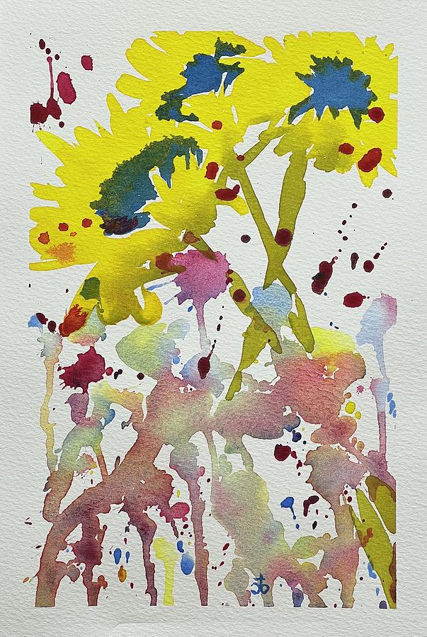 Sunflowers for Ukraine #348 Painting by Cindy Bale Tanner