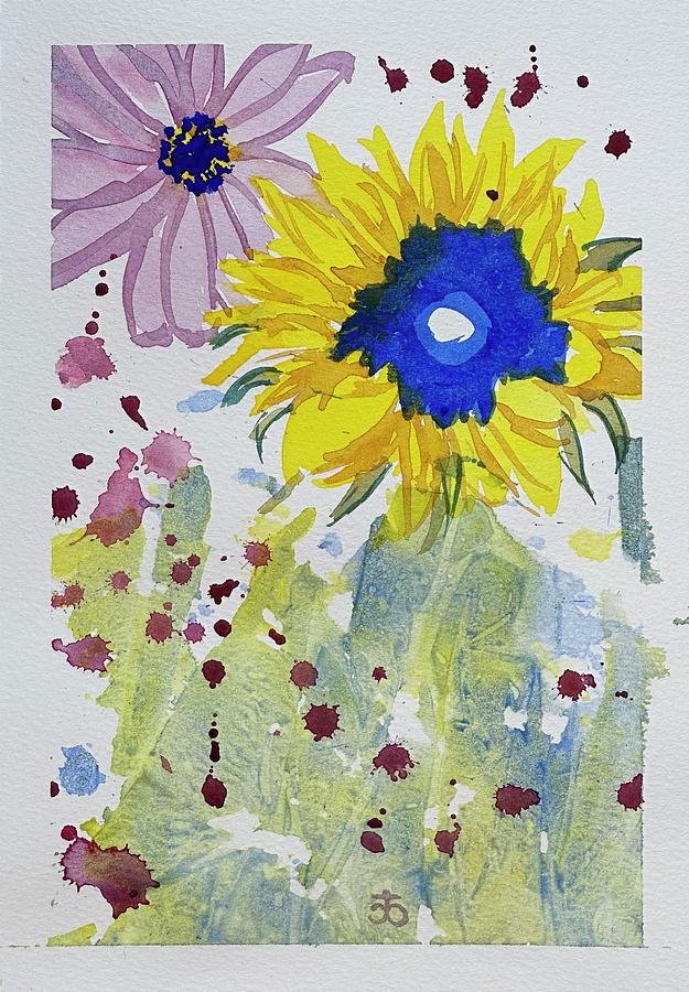 Sunflowers for Ukraine #369 Painting by Cindy Bale Tanner