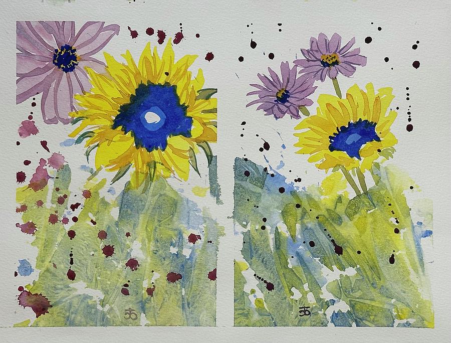 Sunflowers for Ukraine #371 Painting by Cindy Bale Tanner