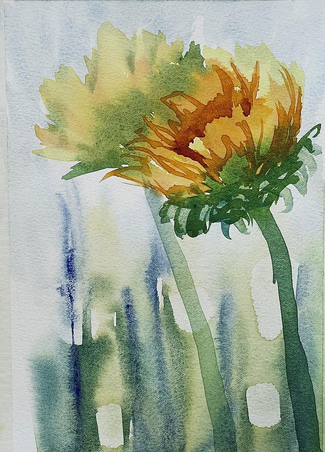 Sunflowers for Ukraine #6 Painting by Cindy Bale Tanner