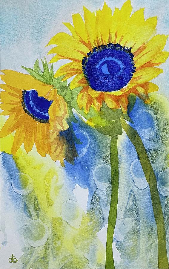 Sunflowers for Ukraine #61 Painting by Cindy Bale Tanner