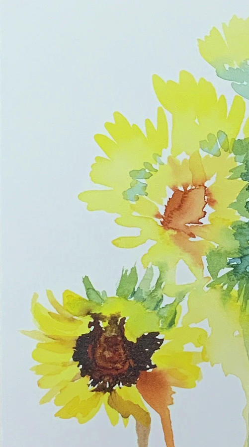 Sunflowers for Ukraine #8 Painting by Cindy Bale Tanner