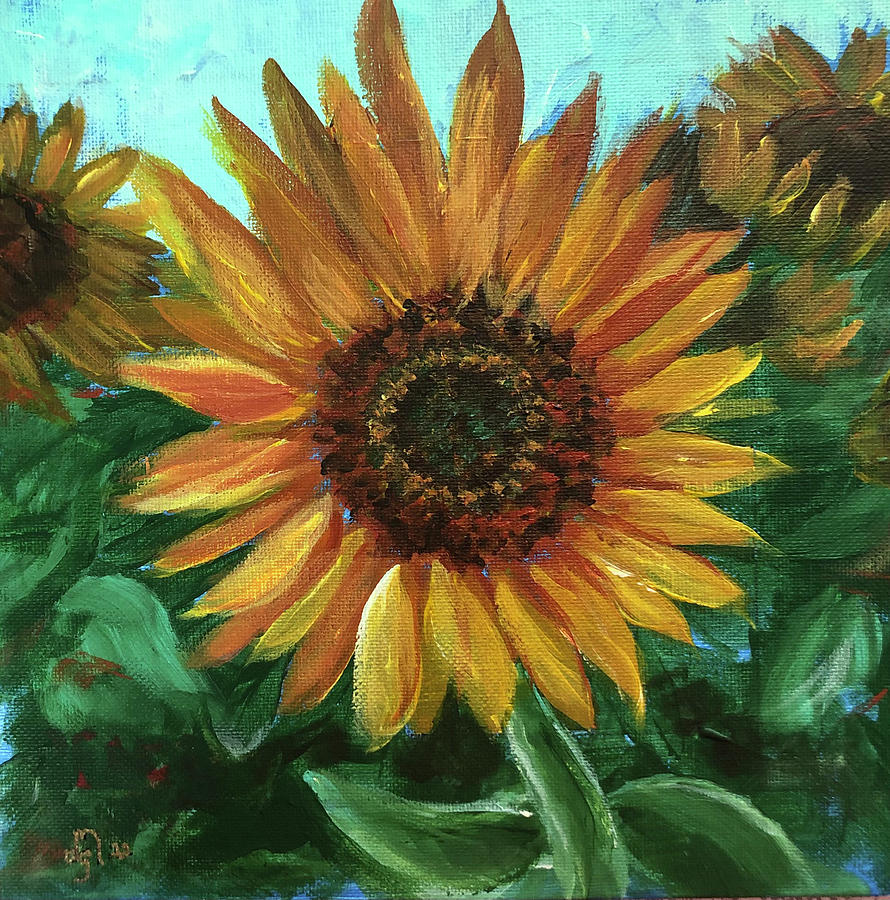 Sunflowers for Ukraine Painting by Diane Martens