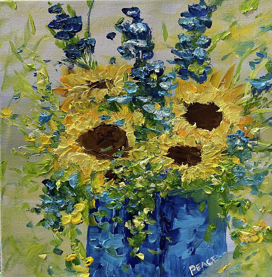 Sunflowers for Ukraine Painting by Joanna Deritis - Fine Art America