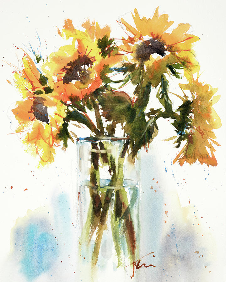 Sunflowers for Ukraine Painting by Judith Levins