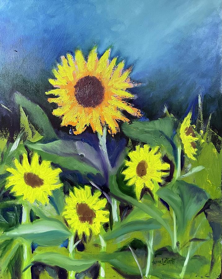 Sunflowers for Ukraine Painting by Terre Lefferts
