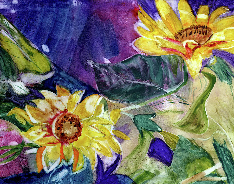 Luminous Sunflowers Painting by Genevieve Holland