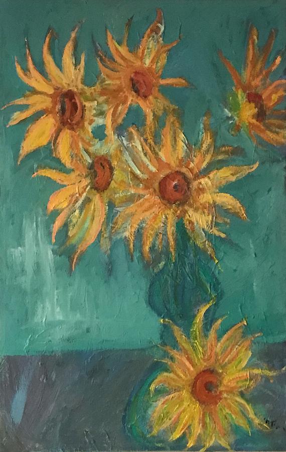 Sunflowers in Bong Painting by Neil Travis Mayes - Fine Art America