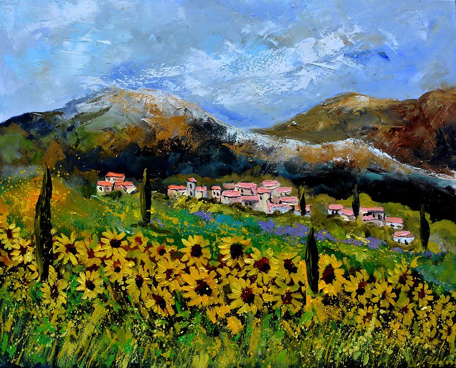 Sunflowers In Provence Painting
