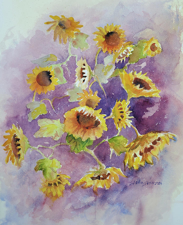 Sunflowers Painting by John Svenson