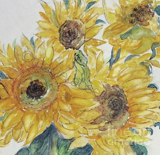 Sunflowers Painting by Maxie Absell
