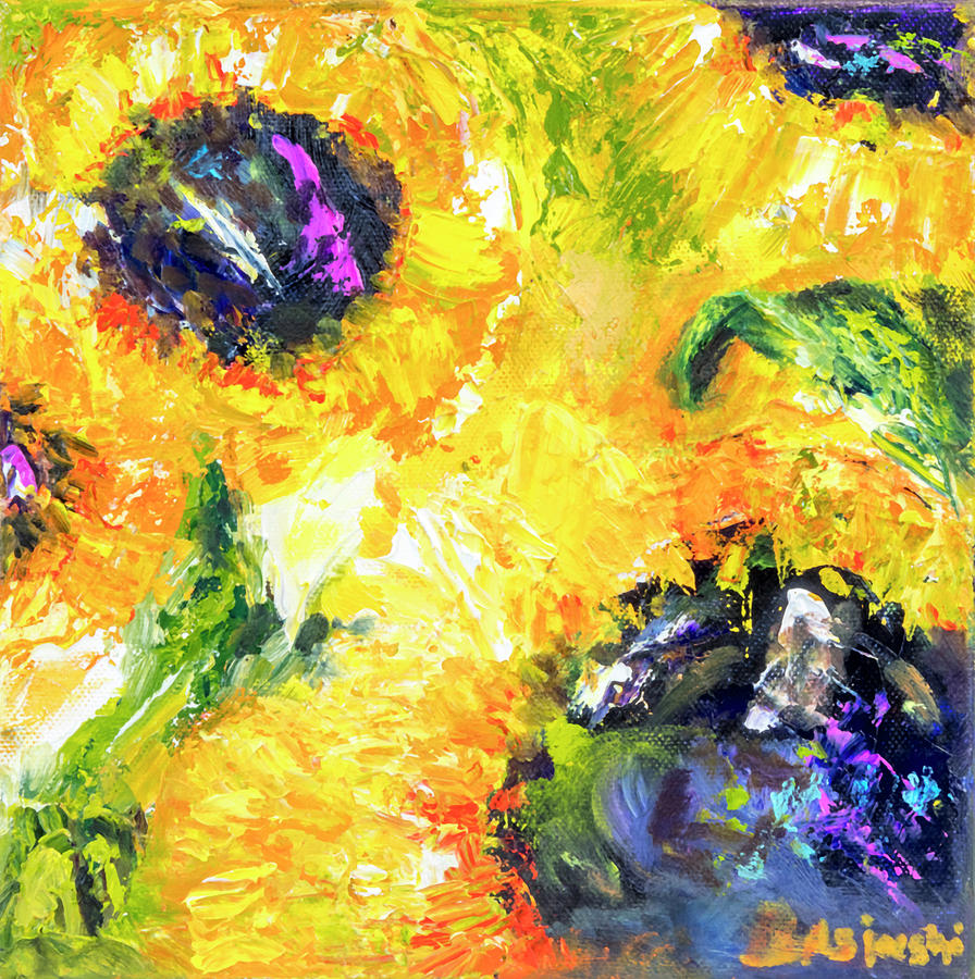 Flower Painting - Sunflowers by Nancy Basinski