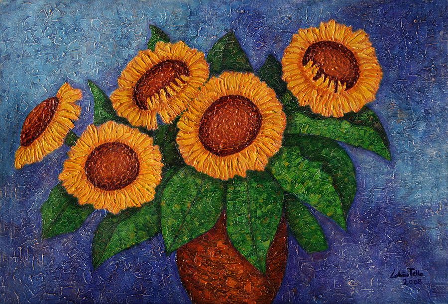 Still Life Painting - Sunflowers of my hope by Madalena Lobao-Tello
