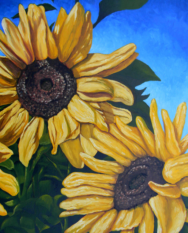 Sunflowers Painting by Richard Kaiser - Fine Art America