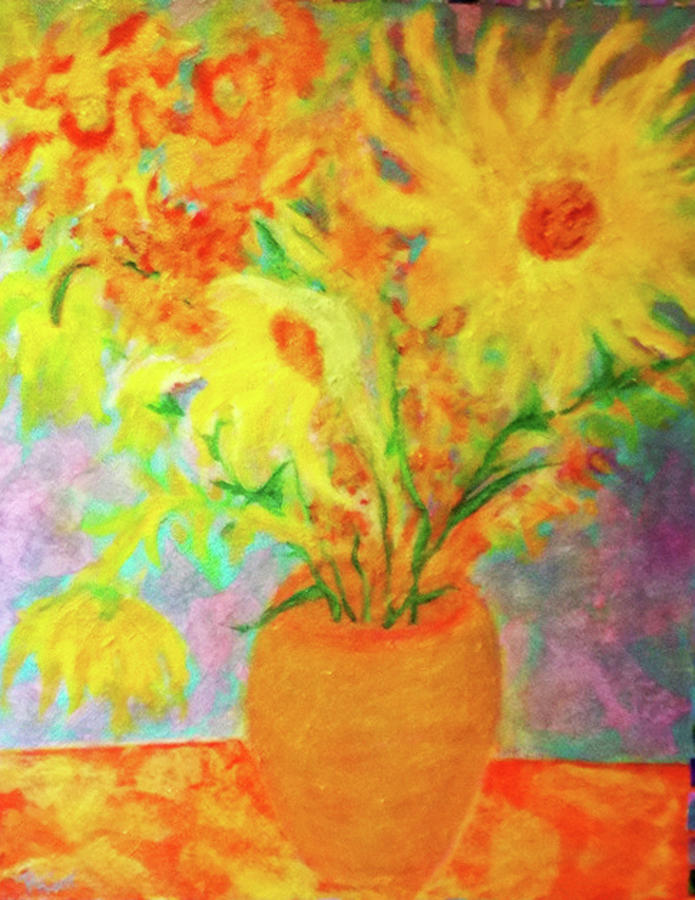 Sunflowers Painting by Rosalyn Kliot - Fine Art America