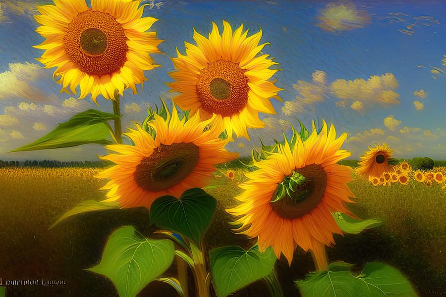 Sunflowers Digital Art by Sterling and Thorn Sunflowers Digital Art by Sterling and Thorn