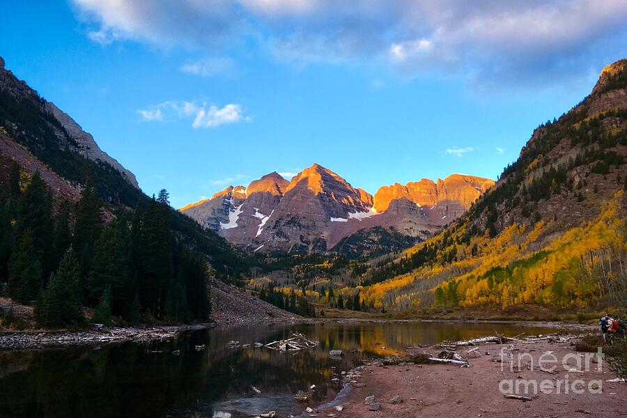Mountain Photograph - Sunkissed in the Fall by Saving Memories By Making Memories