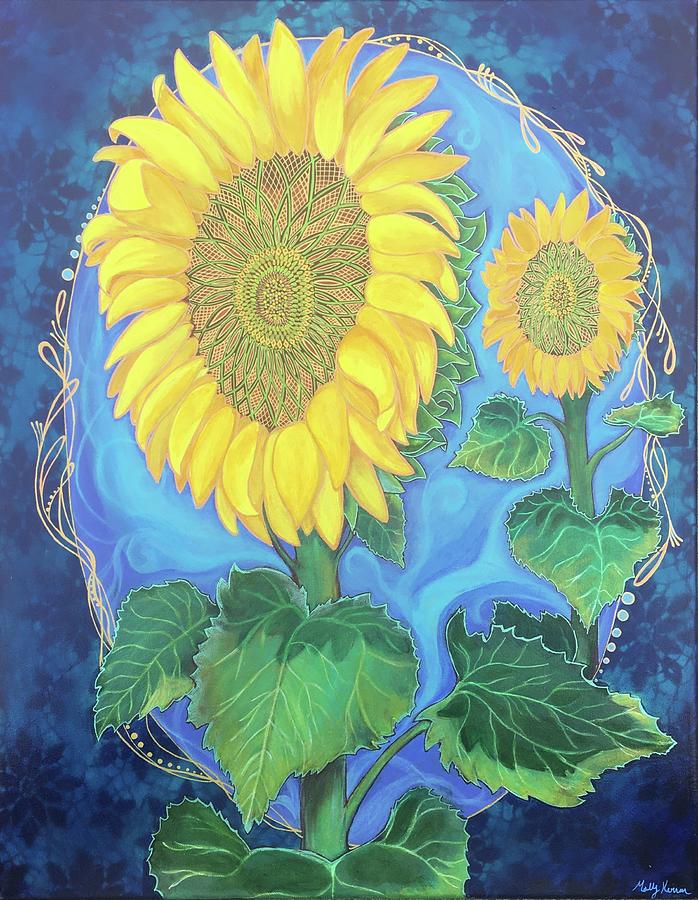 Sunflower Painting - Sun Lace by Molly Kernan