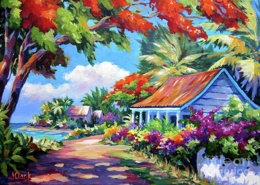 Cayman Painting - Sunlight and Shade by John Clark