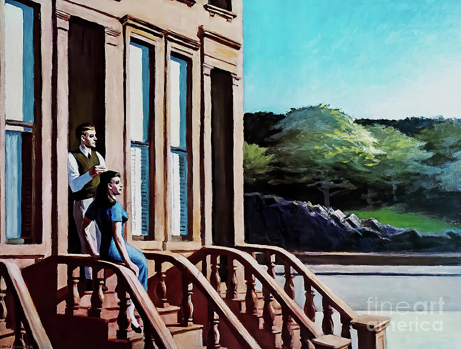 Sunlight on Brownstones 1956 Painting by Edward Hopper