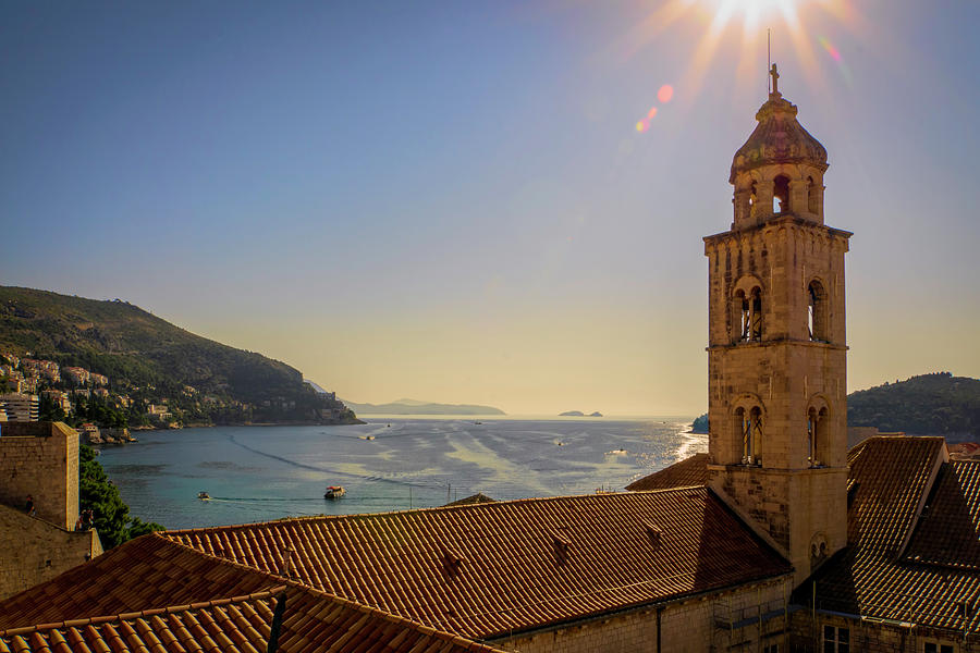 Sunlight on Dubrovnik Tower Photograph by Lindsay Thomson