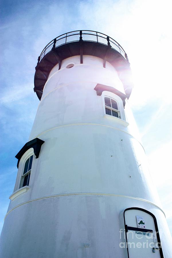 Sunlight on Edgartownn Lighthouse Photograph by Carol Groenen