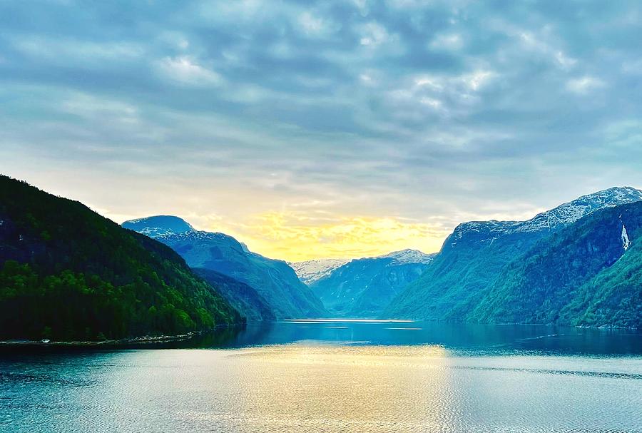 Sunlight on the Hardangerfjord Photograph by Carla Parris