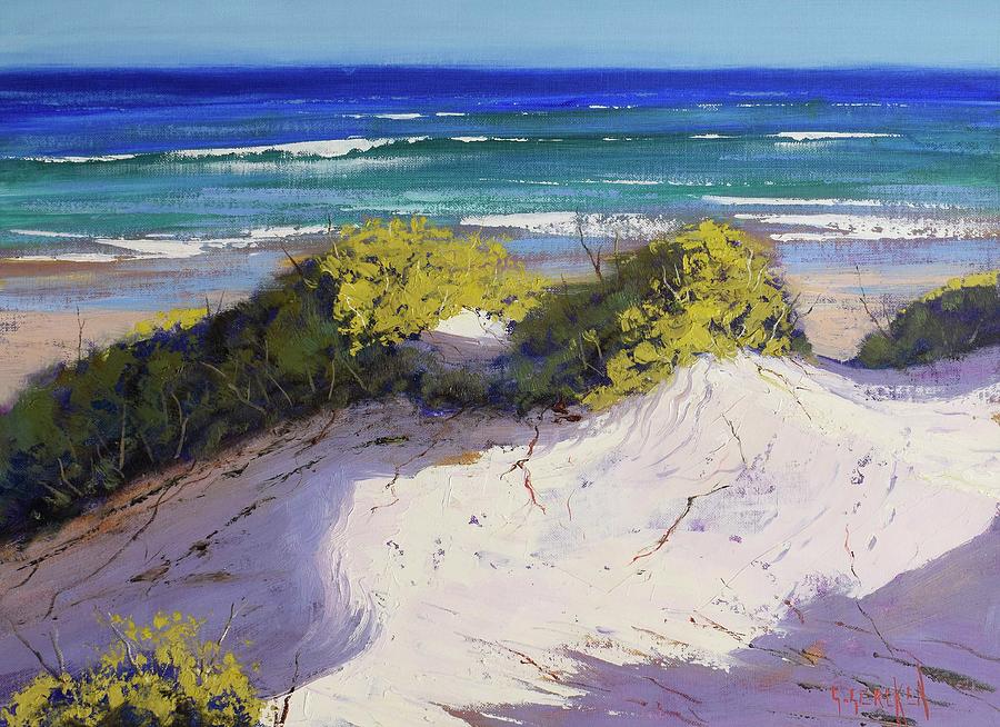 Sunlit Beach Dune Painting