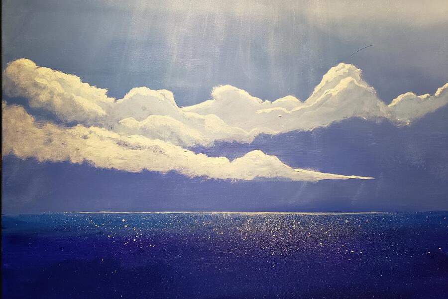 Sunlit Clouds Painting by Don Davis - Fine Art America