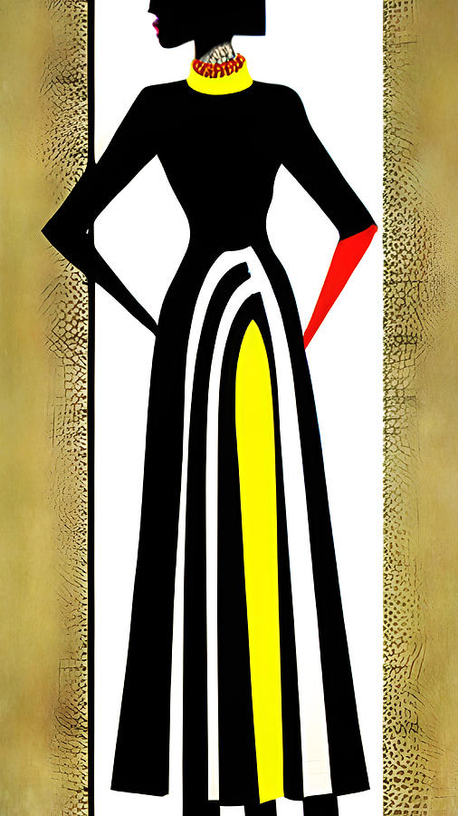 Sunlit Elegance in White and Yellow Vertical Stripes Digital Art by Amalia Suruceanu
