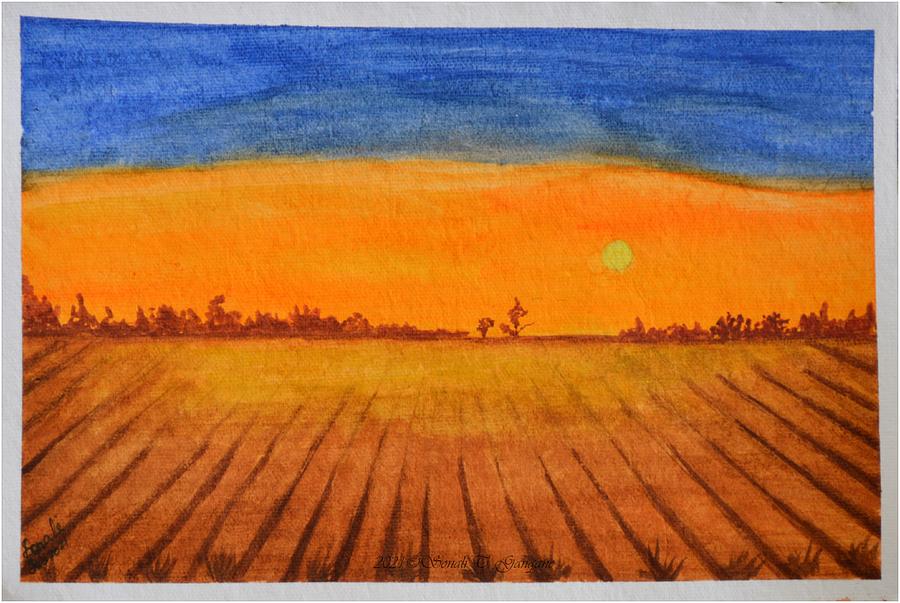 Sunlit Fields Painting