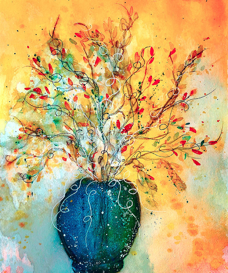 Sunlit Floral Painting by Barbara Chichester