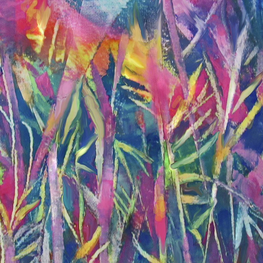 Sunlit Forest #2 Painting by Jean Batzell Fitzgerald