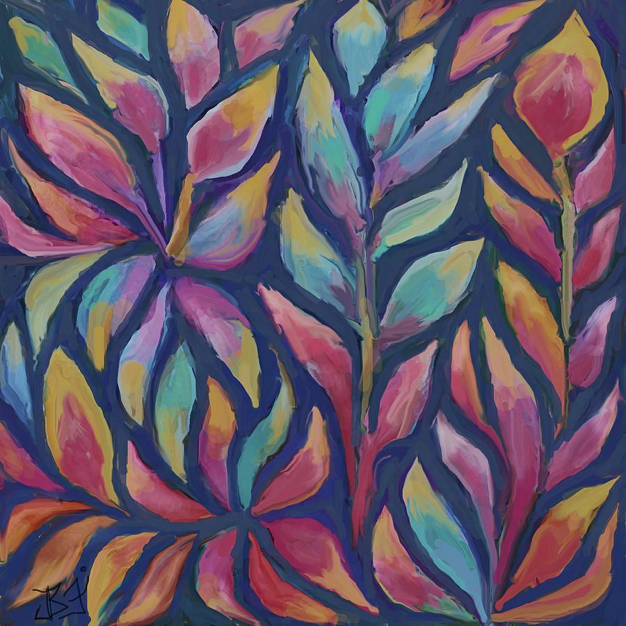 Sunlit Leaves Painting by Jean Batzell Fitzgerald