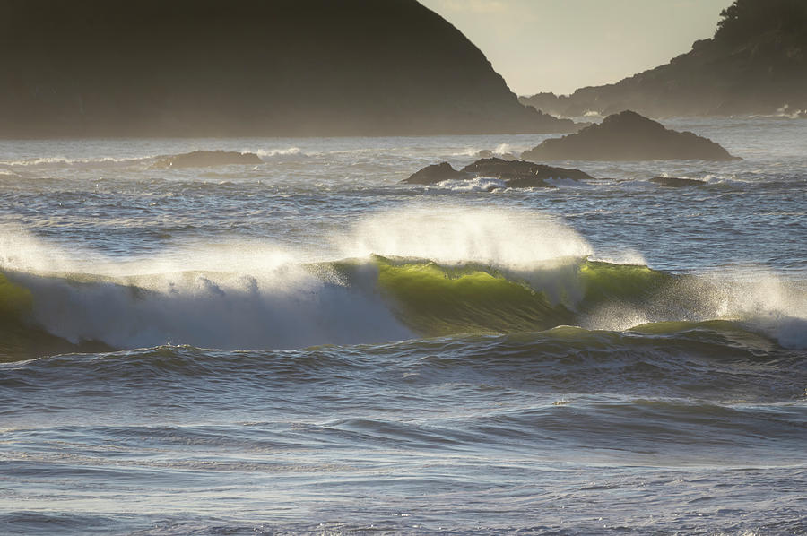 Sunlit Waves Photograph by Steven Clark - Pixels