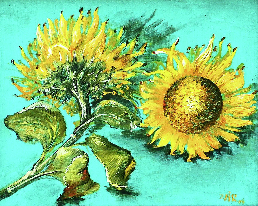 Sunnflowers Painting by Vali Irina Ciobanu